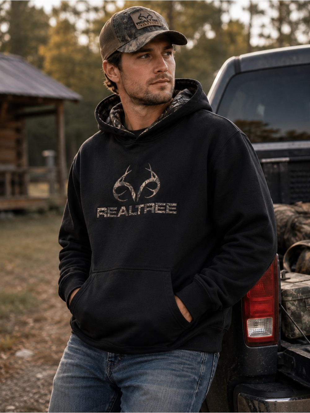 Realtree Camo Lined Hoodie Y2K Outdoor Core Men’s Medium